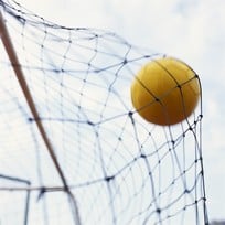 Soccer Ball Hitting Net